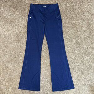 Fabletics Feel Good Performance Leggings Women XL Navy Blue High Rise Flared Leg